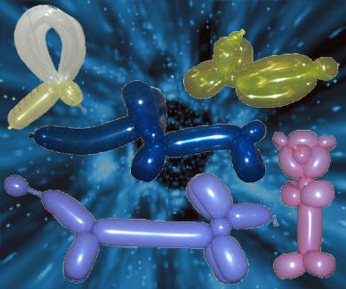 A collection of some classic balloon animals.